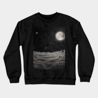 Cosmic Canvas: Whimsical Art Prints Featuring Abstract Landscapes, Galactic Wonders, and Nature-Inspired Delights for a Modern Space Adventure! Crewneck Sweatshirt